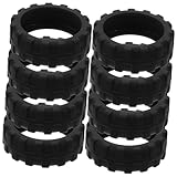 BESPORTBLE 8 Stück Gepäckradabdeckung Gepäckradschutz Beschützer Kofferrollenpolster Gepäck-Sofa-Fußschutz Kofferset Kofferradsocken Radschutz für Gepäckräder Kieselgel Black