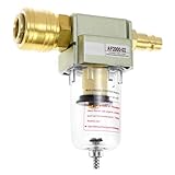 QWORK® Druckluftfilter mit Wasser und Ölabscheider, Wasserabscheider Druckluft,1/4 Zoll, mit Schnellkupplung