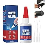 30g Sekundenkleber Extra Stark Gel,Keramik Porzellankleber mit Anti-Verstopfungskappe,Mächtiger Universalkleber,Schweißen Hochfester Ölkleber,Wasserdichter Superkleber für Keramikreparatur