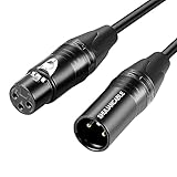 SHULIANCABLE XLR-Kabel, professionell, symmetrisch, männlich auf weiblich, Mikrofonkabel, kompatibel mit Mikrofon, Mischpult, Kamera, Verstärker, Phantomspeisung, Lautsprecher (1 m)