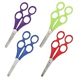 4 Stk Bastelschere,Therapeutenschere,Mit Skala Doppelgriff,Kinder Lernschere,Helferschere Mutter Schere kleinkind ad 2 jahren Schule,Kunststoff kinderscheren für DIY-Kunst Eltern Kind Aktivitäten