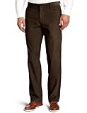 Haggar Herren Life Chino Hose aus Cord, einfarbig, Khaki, Dark Chocolate, 34W / 34L