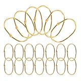 FOMIYES 20 Stück Duschvorhangringe aus Metall rutschfest und Glatt Goldfarbene Gardinenhaken für Badezimmer Geeignet für Verschiedene Duschvorhänge und Gardinenstangen