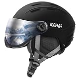 OutdoorMaster Snowboardhelm mit Skibrille, Skihelm und 2-in-1-Visier, abnehmbare Brille, schützender EPS-Schaum und 14 Kühlöffnungen, Schnee-Helme für Herren, Damen und Jugendliche