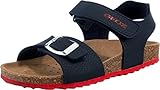 Geox Jungen J Ghita Boy B Sandalen, Navy Red, 32 EU