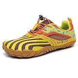 SAGUARO Barfußschuhe Barfussschuhe Kinder Outdoor Sport Barfuß Schuhe Jungen Mädchen Zehenschuhe Traillaufschuhe Fitnessschuhe rutschfest Badeschuhe Wasserschuhe Gelb,Gr.34