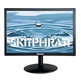 SKitphrati 15.6 Zoll Small Business Computer Monitor - 1920 x 1080 PC Monitor mit HDMI und VGA, 5ms, 60 Hz, 250 nits, 16:9, Neigbar, VESA 75x75, PC Bildschirm, Schwarz