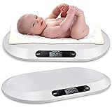 Babywaage bis 20kg LCD-Display Digital Babywaagen 3 Wiegemodi Haustierwaage Weiß Baby Waagen Tierwaage