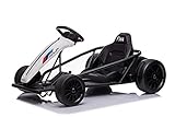 Driftkart Drift-CAR 24V, Weiss, Glatte Drifträder, 2 x 350W Motor, Driftmodus bei 13 km/h, 24V Batterie, solide Konstruktion