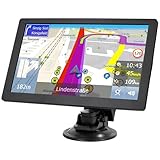 LOVPOI A9 GPS Navigationsgerät fùr Auto 2025,GPS Navigation Navi Auto LKW 9 Zoll Testsieger mit Europa UK 44 Karte Kostenloses Upgrade Sprachführung Blitzerwarnung POl Fahrspurassistent