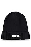 BOSS Herren Mütze Strickmütze Asic Beanie-X, Farbe:Schwarz, Artikel:-001 Black