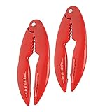 Holibanna 2 Stück Teiliges Aluminium und Hummerzangen Hochwertige rutschfeste Meeresfrüchte Werkzeuge für Krabbenbeine Hummerschwänze und Austern Rot