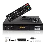 PremiumX Satelliten-Receiver HD 520SE-B FTA Digital SAT TV Receiver DVB-S2 FullHD HDMI SCART 2X USB Multimedia-Player, Astra Hotbird vorprogrammiert