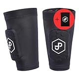 JDP Premium 3in1 Schienbeinschoner - Strumpf mit integriertem Pad (10x6cm), hochwertiger Fußballstutzen