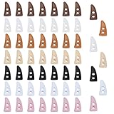 FINGERINSPIRE 56 Stück Mini Hornknöpfe Aus Kunstharz 7 Farben 15x7.5mm 2 Loch Winzige Näh Horn Knebelknöpfe Perfekt Für Selbstgemachte Mini Kleidung Basteln Miniaturprojekte Für Bastler Handwerker
