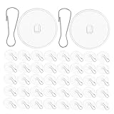 KOMBIUDA 200 Stück Kleiderbügel Für Lichter Dekorationen Aufhänger Aufbewahrung Wand Decke Transparent – ​​ Pflanzen Scheiben Hängehaken Transparent