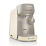 Bosch Tassimo finesse Kapselmaschine TAS16B7, über 70 Getränke, intensiverer Kaffee auf Kopfdruck, Abschaltautomatik, perfekt dosiert, platzsparend, 1400 W, creme