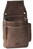 Robustes Profi KELLNERBÖRSEN Holster von WOODLAND Weiches, naturbelassenem BÜFFELLEDER Dunkelbraun mit leichtem Vintage-Effekt