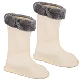 SHERCHPRY Warme isolierende Stiefel Einlegesohlen aus Dicker Baumwolle für Damen Isolierte Fleece Innensocken Atmungsaktiv und Allgemein für Regen und Winterstiefel Geeignet