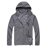 Gerrit Damen Herren Sportjacke Outdoor Sport Schnellmantel, hellgrau, 36