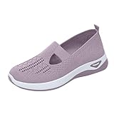 Schuhe Damen Sommer Orthopädische Slipper Somm Slip In Schuhe Breite Füße Damen Sneakers Alpaca Barfuss Marlene Sommerschuhe Gymnastikschuhe Weiße Sportschuhe 41.5,Hellviolett