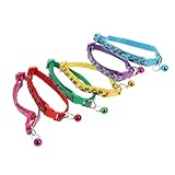 TOYANDONA 6 Stück Teiliges Haustierhalsband mit Glocken Verstellbare Sicherheitsverschlüsse Buntes Katzenhalsband für Kleine Hunde und Kätzchen Strapazierfähiges Komfortables Zubehör für