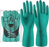 ACE Heisenberg Chemie-Handschuhe - 3 Paar Chemikalien-Schutzhandschuhe aus Nitril - extra lang & gefüttert - 10/XL (3er Pack)