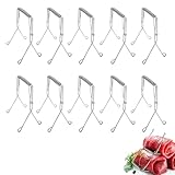 10 Stück Rouladenklammern aus Edelstahl Wiederverwendbar,Edelstahl Roladenklemmen,Kohlrouladen klammern,Rouladen Klammern als Perfekte Alternative zu Rouladennadeln oder Rouladenspieße