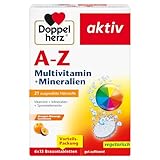 Doppelherz A-Z Multivitamin + Mineralien - 21 ausgesuchte Nährstoffe zur Unterstützung der Gesundheit und des Wohlbefindens - 6 x 15 Brausetabletten