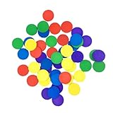Operitacx 150 Stück Holzscheiben für Buntes Lernspielzeug zur Mathematik Runde Holzstücke für Pädagogische Zwecke und Zählspiele