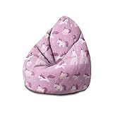 DreamRoots Sitzsack Kinder mit füllung - Bodenkissen Kinder Sitzsack - Sitzsack Kinderzimmer 70 x 70 x 105 cm - Bean Bag Kinder - Bubibag Sitzsack - Kindersitzsack - Sitzkissen Boden Kinder 2