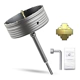 METOTY 160 mm Beton-Lochsägenbohrer, mit SDS-Plus-Adapter, 220 mm Bohrerbuchse, für Mauerwerk, Ziegel, Beton, Zement, Stein