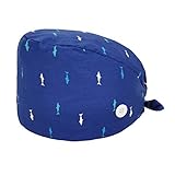 Nanxson OP-Haube Schrubben Kappe verstellbarer Bauwolle Arbeitskappe Turban Hut mit Knöpfen Sweatband Bouffant Kochmütze Haarabdeckung CF9076 (One Size, A29)