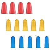 Ptwola Gummi-Fingerspitzen Geldzählen Schreiben Sortieren Fingerschutz 3 Farben Wiederverwendbar Heißkleber Wachs Kolophonium Harz Fingerlinge