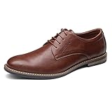 Bruno Marc Herren Anzugschuhe Klassischer Business Schnürhalbschuhe Derby Oxfords Hochzeit Schuhe,Size 43,Braun,SBOX2215M-E
