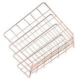VILLFUL Eisen Metall Brief Dokumentenhalter Tisch Organizer Goldener Desktop Ablagefach Büro Aufbewahrung für Briefe und Unterlagen Stabil und Kratzfest für Büro und Zuhause