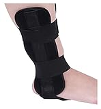 ERSINIAN Verstellbare Fallfußorthese, Sprunggelenkbandage, Schmerzlinderung bei Plantarfasziitis, Stabilisierungsstäbe, Orthesen, Nachtschiene zur Behandlung von Plantarfasziitis (Schwarz L)