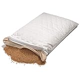 GIRAFFENLAND Bio-Hirsekissen 40x80cm Steppware weiß, mit zusätzlichem Bio-Inlett