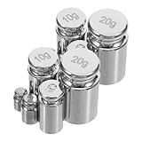 NIYANGLE 10 Stück Kalibriergewicht aus Verchromtem Stahl 1–20g Präzise Labor und Digitalwaagen Gewichte für Genaue Kalibrierung Transportabel und Langlebig