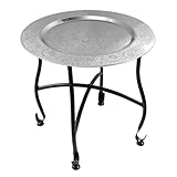 Riess Ambiente Beistelltisch MARRAKESCH - 40cm - Silber - Teetisch abnehmbares Tablett klappbar