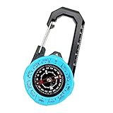 Outdoor-Kompass mit Schnalle, tragbarer Outdoor-Sport, Richtungsführung, Karabinerkompass für Wandern und Camping