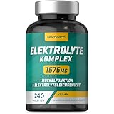 Elektrolyte Tabletten Komplex mit Magnesium, Kalium und Kalzium | für Muskelfunktion und Elektrolytgleichgewicht | 240 Vegane Stück | von Horbaach