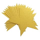 jojofuny 60Stücke Glitzernde Goldene Fünf Sterne Papierschnitte DIY Dekoration für Klassenzimmer Pinnwände Kreative Bastelprojekte und Partys Glitzer für Erwachsene