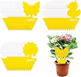 57er Trauermücken Bekämpfen, Gelbtafeln Gegen Trauermücken, Hochwirksame Gelbsticker, Sicher Geruchlos Klebefalle, Gelbsticker Trauermüc-Ken, Fänger zur Schädlingsbekämpfung in Zimmerpflanzen