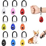 Hunde Clicker, Pet Training Profi Clicker, 9 Stück Hundetraining Klicker mit Handschlaufe, Haustier Training Clicker, Hunde Klicker Set mit Großem Knopf für Hunde Katzen Pferde