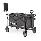 BERGER Torrent Bollerwagen faltbar | Transportwagen klappbar mit verstellbarem Griff & 360° drehbare Vorderräder | Handwagen für jedes Gelände Outdoor Camping Einkaufen
