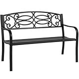 Meihkkud Gartenbank Metall,Wetterfest Parkbank,Premium Gartenbank,Gartenmöbel Bänke,pflegeleicht,für Garten, Balkon und Terrasse