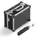 Wiltec Aufbewahrungskoffer 32x23x16cm aus Aluminium, abschließbar, verstärkte Kanten