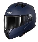 Protectwear Motorradhelm Klapphelm 928 Blau Matt (XXL (63 cm))