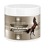 CristinenMoor Pferdebalsam mit Moor und Teufelskralle - wärmend, Pferdesalbe für Mensch mit Arnika und Rosmarin, 200ml